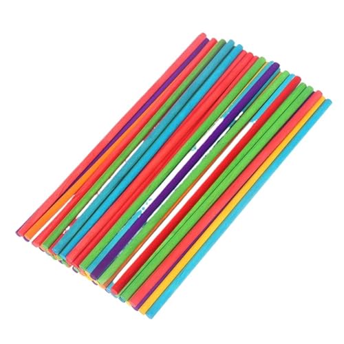 Holzstäbchen Zum Basteln 50Pcs Farbe Runde Holz Sticks Hand Material Kreative DIY Handwerk(Color Sticks 20cm) von UJEDFHV