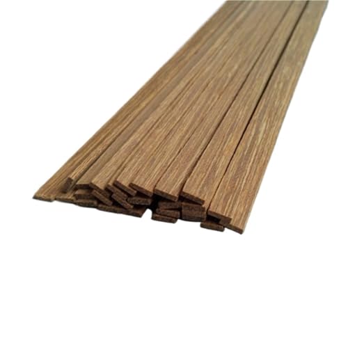 Holzstäbchen Zum Basteln Benutzerdefinierte echte Teakholzstange DIY-Material 45 cm 50 x 2/3/4/5/6/7/10/20 mm 1 dick 10 Stück(Size 500x5mm 10pcs) von UJEDFHV
