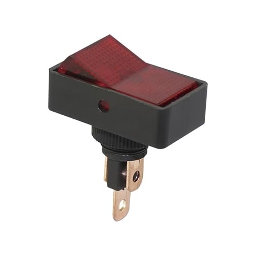 20A 12VDC Wippschalter SPST 3P EIN-AUS Wippschalter mit M12 Durchmesser EIN-AUS Verriegelung Hochleistungs-Wippschalter 1St(Red) von UJHANXAT
