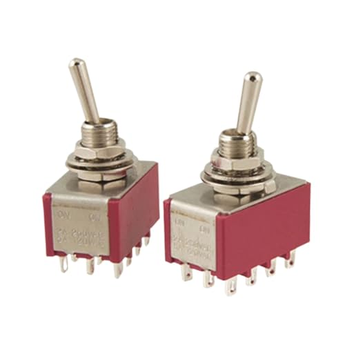 AC 250V 2A 120V 5A 12 Pin 4PDT EIN/EIN Kippschalter 2 Stücke von UJHANXAT