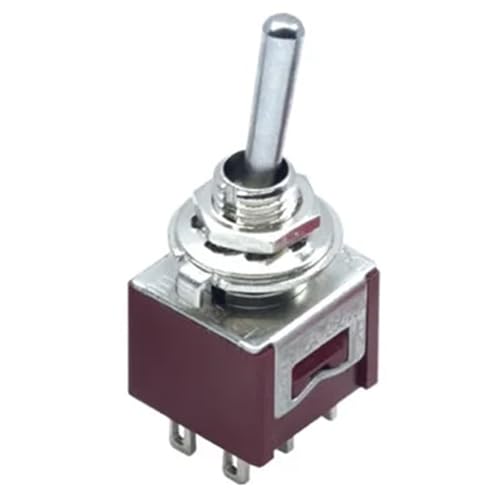 EIN-EIN EIN-AUS-EIN DTS-3202 DTS-3203 DTS-6202 DTS-6203 2A 250V Braun Farbe Mini M6 Kippschalter 1Pcs(DTS-6203) von UJHANXAT
