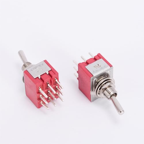 MTS-303A2 Kleiner Kippschalter Ein-Aus Wippschalter 3A 250V 9-poliger 3-Wege-PCB-Kippschalter 1St von UJHANXAT