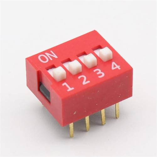 Schiebeschaltermodul 2,54 mm 4-Bit 4-Positionen-Wege DIP Rot Pitch 10 Stücke Schiebeschaltermodul 2,54 mm 4-Bit 4-Positionen-Wege DIP Rot Pitch 10 Stücke von UJHANXAT