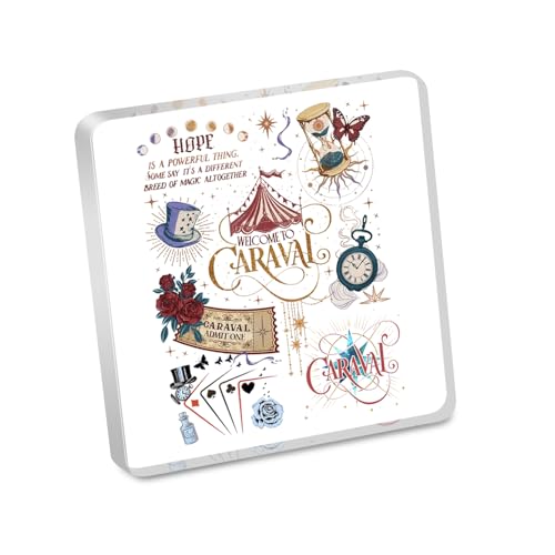 UJIMS Caraval Bookish Merch Remember It's Only Game Acryl-Schild, dekoratives Schild, Fantasie, magisches Buchliebhaber, Geschenke (CaravalDesktop) von UJIMS