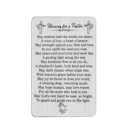 UJIMS Pastor Wertschätzungsgeschenke Pastor Brieftasche Karte religiöse Erstkommunion Geschenke Schrift Geschenk für Christen (PastorWalletCard) von UJIMS