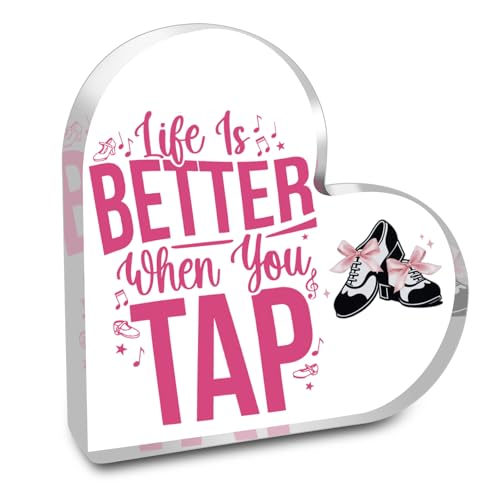 UJIMS TapDesktop Dekoschild "Life Is Better When You Tap Dancer", Geschenk für Tanzlehrer, Tanzliebhaber, Geschenk von UJIMS