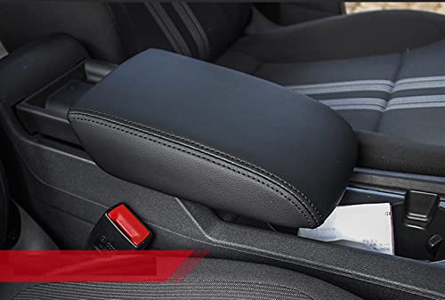 UJNHEQ Armlehnenabdeckung für die Mittelkonsole Für VW Für Tiguan MK1 2007-2014 PU-Leder Auto Armlehnenbox Abdeckung Mittelkonsole Armlehnenabdeckung Armlehnenbox Pad Autoteile(Schwarz) von UJNHEQ