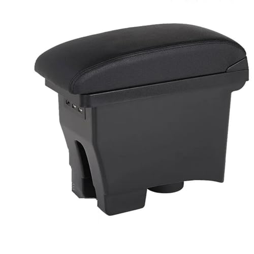 UJNHEQ Auto armlehne erhöhte EIN-und Doppelschicht STO Autos Armlehne Center Console Organizer Box Schicht Lagerung Für VW Für Polo Mk5 6R 2012 2013 2014 2015 2016 2017 2018(Type B) von UJNHEQ