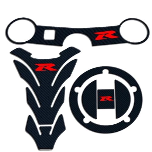 UJNHEQ Carbon Tankdeckel Aufkleber Gabel Gabelbrücke Obere Klemme Aufkleber Für Suzuki GSXR GSX-R 600 750 1000 K3 K4 K5 K6 K7 K8 K9 L17(Style 10) von UJNHEQ