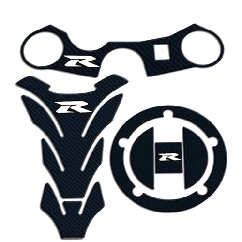 UJNHEQ Carbon Tankdeckel Aufkleber Gabel Gabelbrücke Obere Klemme Aufkleber Für Suzuki GSXR GSX-R 600 750 1000 K3 K4 K5 K6 K7 K8 K9 L17(Style 12) von UJNHEQ