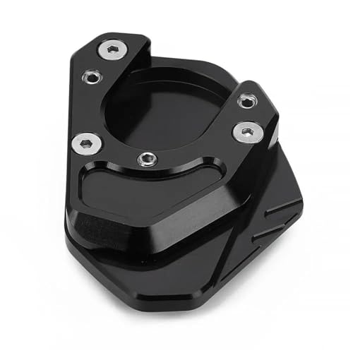 UJNHEQ Fußstützen-Verlängerungspolster Aluminiumlegierung Motorrad Seitenhalterung Expander Fußstütze Expander Pad Zubehör Für Duke 125 200 390 690(Schwarz) von UJNHEQ