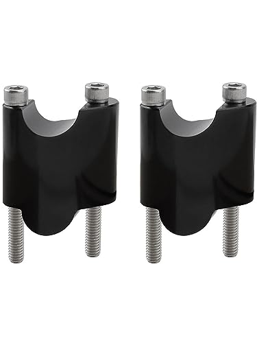 UJNHEQ Hinzufügen Einer Höhenvergrößerung 2 "Lenker Riser Motorrad Griff Bar Heighten Block Verlängerung Kits CNC Schwarz Chrom Für Harley Sportster XL1200X(Schwarz) von UJNHEQ