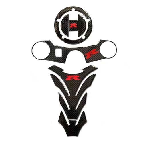 UJNHEQ Tankdeckel-Aufkleber Tankpad Gabel Gabelbrücke Obere Klemme Aufkleber Für Suzuki GSXR 600 750 1000 K3 K4 K5 K6 K7 K8 K9 L17(Style 3) von UJNHEQ