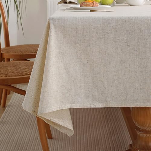 1 Stück Moderne, Schlichte Tischdecke aus Polyester in Unifarbe, Couchtischdecke, Heimdekoration, Esstischstoff (150 x 300 cm/Beige) von UJNHGQ