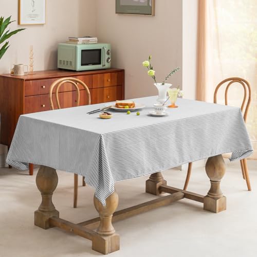 1 Stück Retro-Tischdecke im Landhausstil, rechteckig, staubdicht und wärmeisoliert, für Esstisch und Couchtisch (100 x 140 cm/schwarz) von UJNHGQ