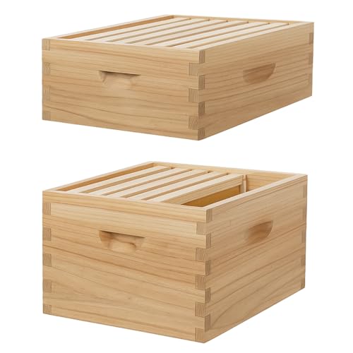 Erweiterungsset HoneyHaven Premium Bienenstock Langstroth 8 Rahmen Erweiterungsset - Inklusive Rahmen, Fundamente, 1 Super 1 Brut von UK BEST BRANDS