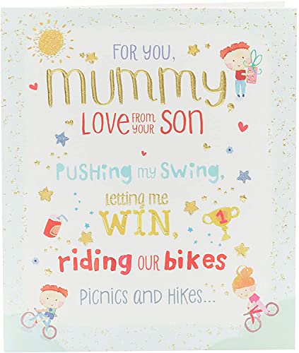 UK Greetings Muttertagskarte vom Sohn mit Umschlag – liebevolles Design von UK Greetings