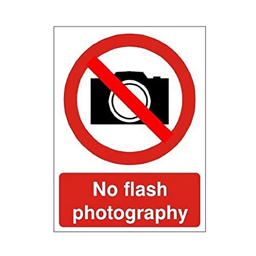 Schild mit Aufschrift "No Flash", 150 x 200 mm, starrer Kunststoff von UK Safety Store