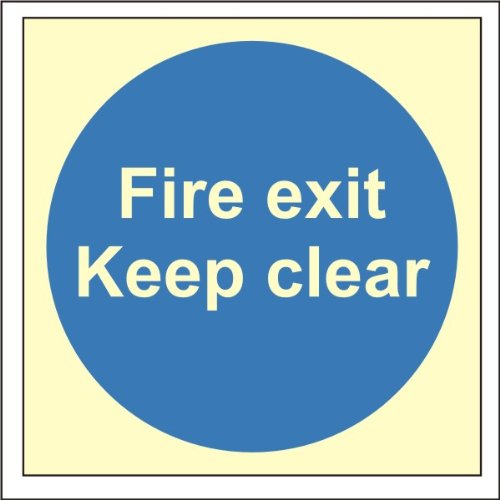 UK Safety Store PP.889G-SA Schild, 1 x Photoluminescent Self Adhesive Sign von UK Safety Store