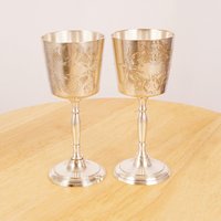 2 Gläser/Kelche || Vintage Epns Zweier-Set Handarbeit Graviert Florale Ornamente 2 Gläser/Kelche || Vintage Epns Zweier-Set Handarbeit Graviert Florale Ornamente von UKAmobile