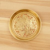 8 cm Teller/Schale Tablett || Vintage Messing Handgemachte Gravuren - Blumenmuster Hergestellt in Indien 8 cm Teller/Schale Tablett || Vintage Messing Handgemachte Gravuren - Blumenmuster Hergestellt in Indien von UKAmobile