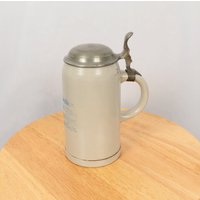 Bing Vergaser Souvenir Humpen - 1 Liter/Krug || Vintage Massive Keramik Und Zinndeckel Gemalter Text An Der Seite von UKAmobile