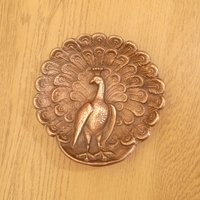 Bronze Tablett/Teller Schale Mit Pfau Design || Schwer Bronze Tablett/Teller Schale Mit Pfau Design || Schwer von UKAmobile