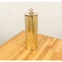 Flachmann/Flasche Thermoskanne || Vintage Messing Massiv Fester Kleiner Deckel Ziemlich Groß Und Schwer von UKAmobile