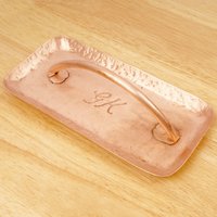 Handgemachte Nussschale/Konfektschale Teller Stiftablage Mit Griff || Vintage Geschlagenes Kupfer Initialen Gk von UKAmobile