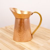 Handgemachter Krug/Vase || Kupfer Schlichtes Design Messinggriff Handarbeit Gehämmert Vintage Handgemachter Krug/Vase || Kupfer Schlichtes Design Messinggriff Handarbeit Gehämmert Vintage von UKAmobile