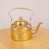 Kleine Tee-/Kaffeekanne/Wasserkocher Mit Deckel || Vintage Messing Massiv von UKAmobile