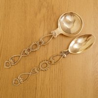 Messing Dekoratives Löffel Set || Vintage Von Zwei Liebevollen Löffeln Handgefertigte Messingware Handgegossen Und Gelötet Ehe Liebe Messing Dekoratives Löffel Set || Vintage Von Zwei Liebevollen Löffeln Handgefertigte Messingware Handgegossen Und Gelötet Ehe Liebe von UKAmobile