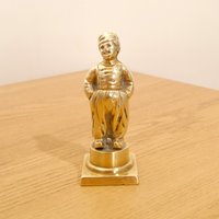 Messing Tür Junge/Loby || Auf Ständer - Solid Statue Figur Vintage Massiv Messing von UKAmobile