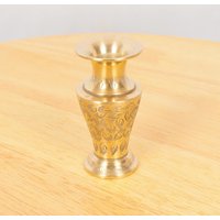 Miniatur Vase || Vintage Messing Massiv Hergestellt in Indien Blumenmuster von UKAmobile