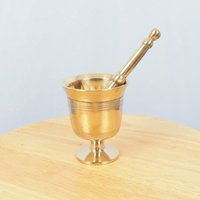 Mörser Mit Pistill || Vintage Aus Massivem Messing von UKAmobile