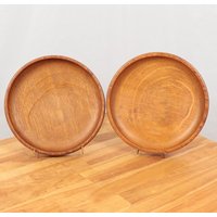 Set Von 2 Vintage Holzschalen || Paar Holz Teller von UKAmobile