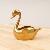 Tablett/Behälter Schale in Form Eines Schwans || Schwan Aschenbecher Vintage Kleine Skulptur Perfektem Zustand von UKAmobile