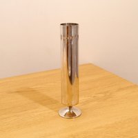 Versilbert Auf Messing Cavalier Vase || Schlichtes Design Vintage Hergestellt in England von UKAmobile