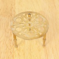 Vvv Sehr Kleiner Kesselständer/Teekannenständer Blumentopfständer || Vintage Tischminiatur Aus Massivem Messing Vvv Sehr Kleiner Kesselständer/Teekannenständer Blumentopfständer || Vintage Tischminiatur Aus Massivem Messing von UKAmobile