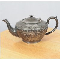 Zinn Teekanne/Kaffeekanne/Wasserkocher || Vintage Teekanne Aus Massivem Handgemachtes Graviertes Blumenmuster E.p.b.m 4462 Hergestellt in England von UKAmobile
