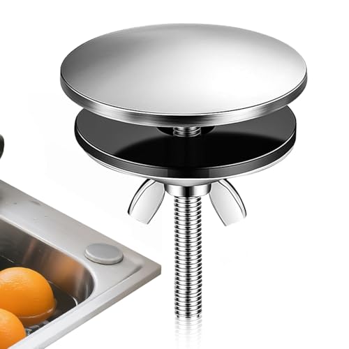 Edelstahl-Spülenlochabdeckung, Wasserhahn-Lochkappe, Küchenspüle, Wasserhahn-Lochplatte, langlebig, rostfrei, Waschbeckenstopfenabdeckung, Zubehör für die Wartung zu Hause von UKBUYQC