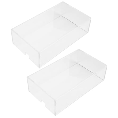 UKCOCO 2St Acryl-Maushülle Würfelbox aus Acryl -Schutzhülle - Abdeckung Fall Computermaus Mausschutz liefern Schreibtisch Zubehör Puppenkiste Staubschutzhaube Abdeckung von UKCOCO
