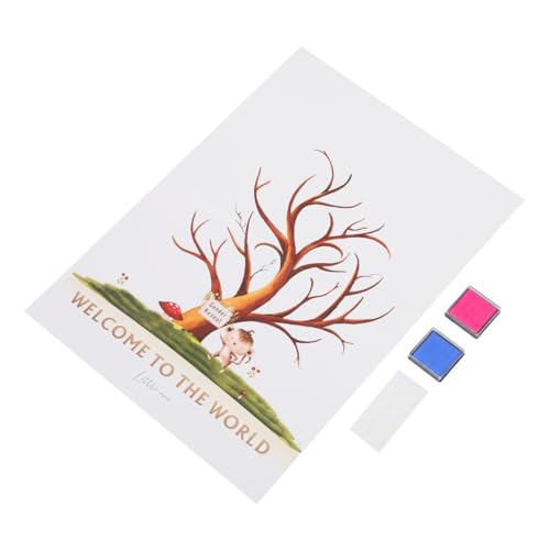UKCOCO 1 Satz Fingerprint Tree für Gender Reveal Party mit Poster Stempeln Blau und Klebepunkt Interaktive Deko für Unvergessliche Erinnerungen und Botschaften von Gästen UKCOCO 1 Satz Fingerprint Tree für Gender Reveal Party mit Poster Stempeln Blau und Klebepunkt Interaktive Deko für Unvergessliche Erinnerungen und Botschaften von Gästen von UKCOCO