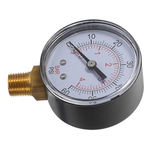 UKCOCO 1 Satz Schwimmbad Druckmesser Kompakter Filter Wasser Druckmesser mit Npt Verbindung für Poolwartung und Überwachung Langlebig und Tragbar von UKCOCO
