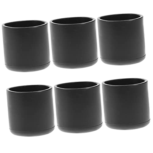 UKCOCO 1 Satz Tisch- Und Stuhlfußabdeckung Ausgangssplitter Möbelbeine Stuhlfußpolster Sitz Fußbodenschutz Fussbodenschutz Stühle Möbelzubehör Schutzabdeckung Für Möbel PVC Black 50 Stück von UKCOCO