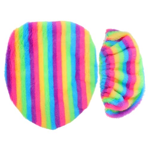 UKCOCO 1satz Tie-dye Toilettendeckel Und Tankbezug Weicher Plüsch Passend Für Badezimmer-Dekoration Einfache Installation Ganzjähriger von UKCOCO