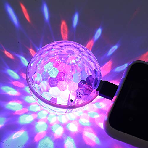 UKCOCO 1 Stück Bühnenlichter Auto Dekorieren Typ Disco Lichter Sprachsteuerung Dj Licht LED Handy USB Kleine Kugellampe Blitzlampe Blitzlichter Mini Kugellicht Kugellicht von UKCOCO