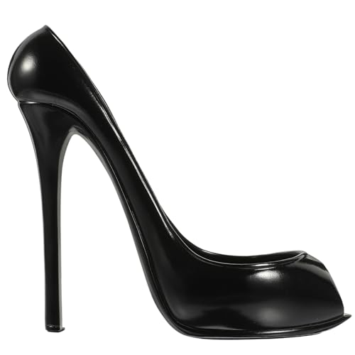 UKCOCO 1 Stück High Heel Weinflaschenhalter aus Harz Dekorativer Flaschenständer für Weinflaschen Tischdekoration für Wohnzimmer und Bar Schwarz von UKCOCO