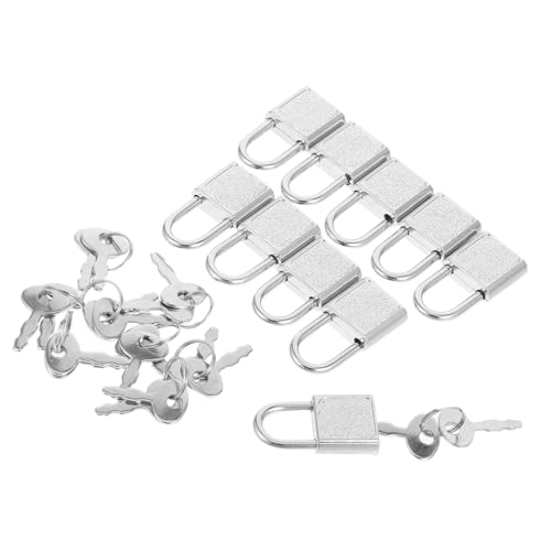 UKCOCO 10 Stück Mini Vorhängeschloss aus Zinklegierung für Schmuckkästchen Rucksäcke Schließfächer Koffer und Tagebücher Zuverlässiger Schutz für Ihre Wertsachen von UKCOCO