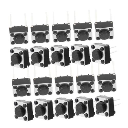 UKCOCO 100 Stück Tactile Push Button Switch Micro Momentary Tactile Switch Robustes Kunststoffmaterial für DIY Projekte Lichtschalter und Elektrische Anwendungen UKCOCO 100 Stück Tactile Push Button Switch Micro Momentary Tactile Switch Robustes Kunststoffmaterial für DIY Projekte Lichtschalter und Elektrische Anwendungen von UKCOCO